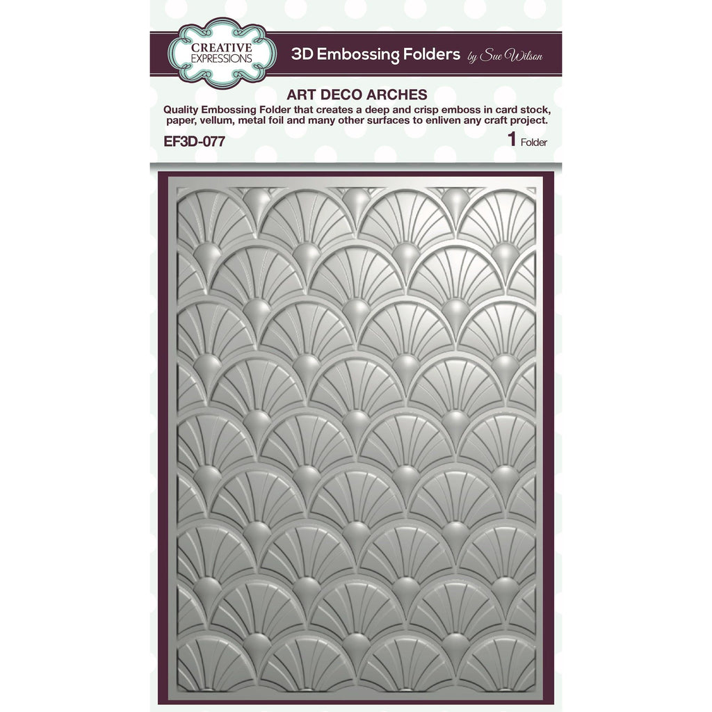 Creative Expressions Art Deco Arches 3D Embossing Folder ef3d-077