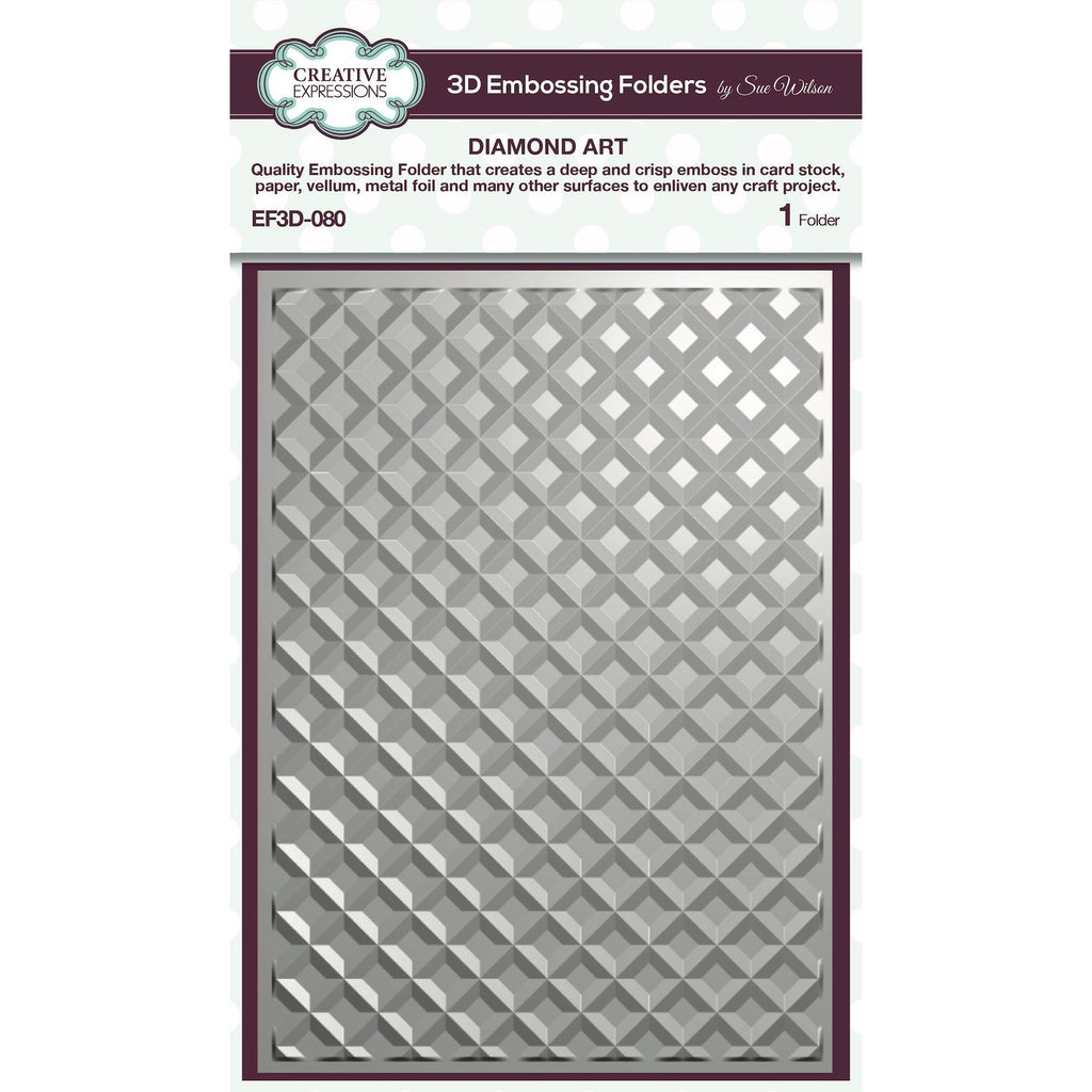 Creative Expressions Art Deco Diamond Art 3D Embossing Folder ef3d-080