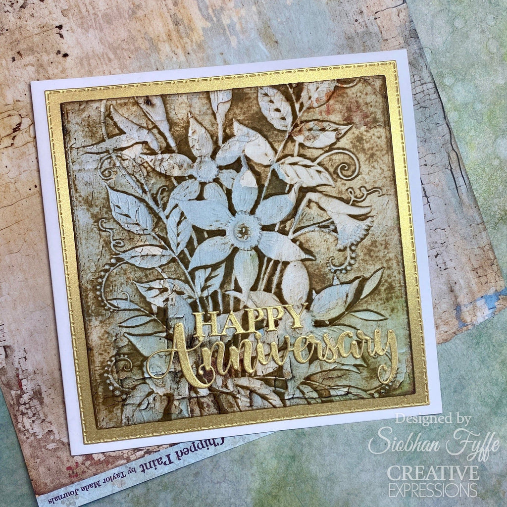 Creative Expressions Daffodil Dreams 3D Embossing Folder ef3d-073 happy anniversary