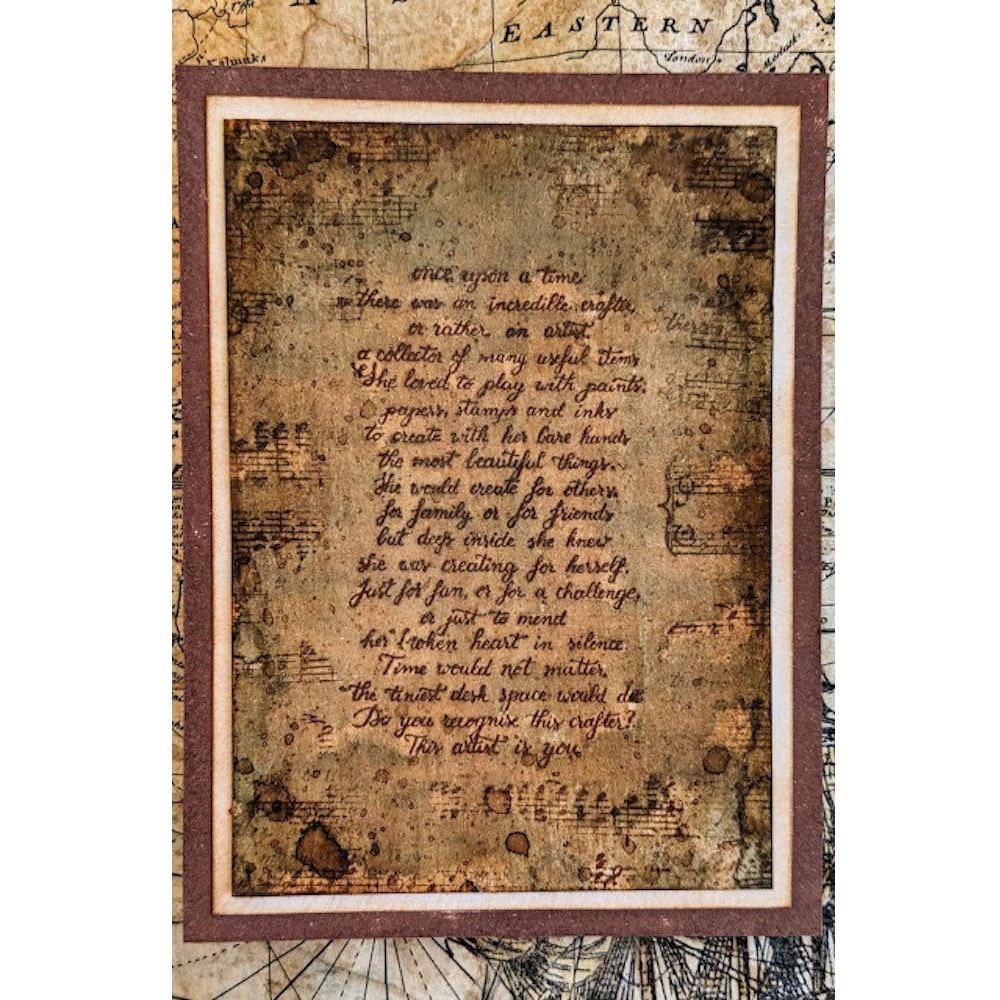 Paper Artsy Eclectica3 Scrapcosy Mini Cling Stamp em88 poem