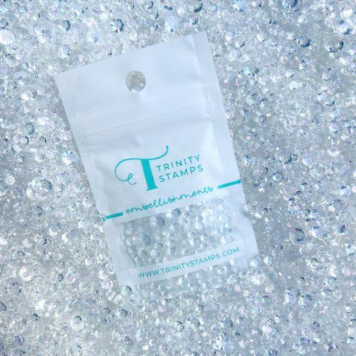 Trinity Stamps Clear Twinkle Rhinestones Embellishment Mix emb-0025 zip bag