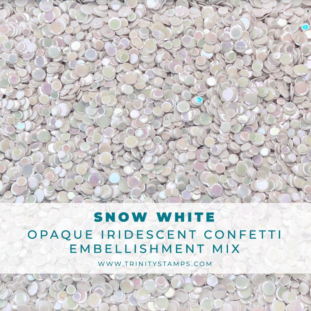 Trinity Stamps Snow White Opaque Shine Confetti emb-0028