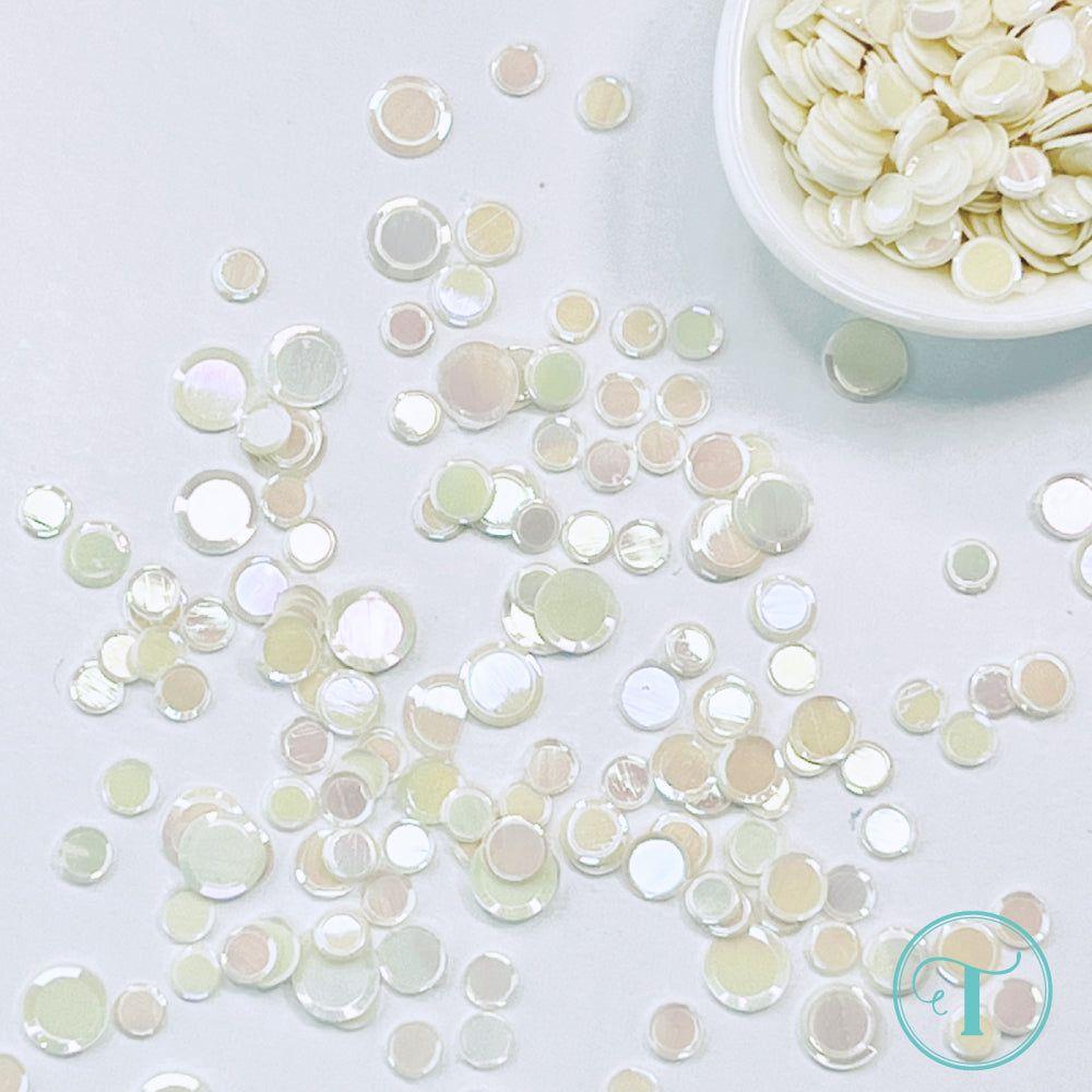 Trinity Stamps Cream Puff Opaque Shine Confetti emb-0029 close up