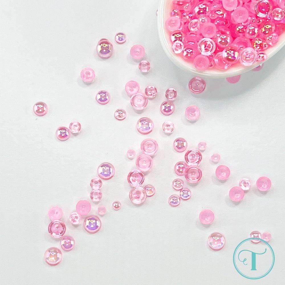 Trinity Stamps Candy Pink Bubbles Embellishment Mix emb-0062 close up