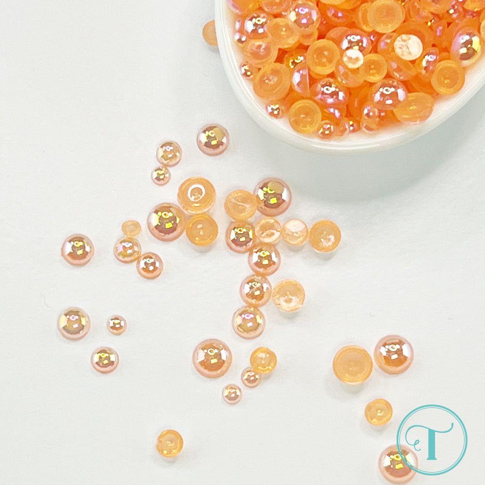 Trinity Stamps Orange Fizz Bubbles Embellishment Mix emb-0063 close up