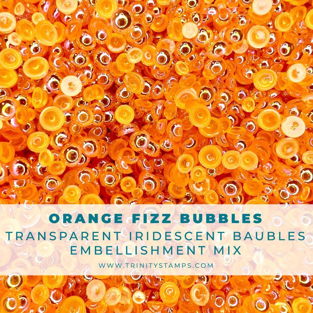 Trinity Stamps Orange Fizz Bubbles Embellishment Mix emb-0063