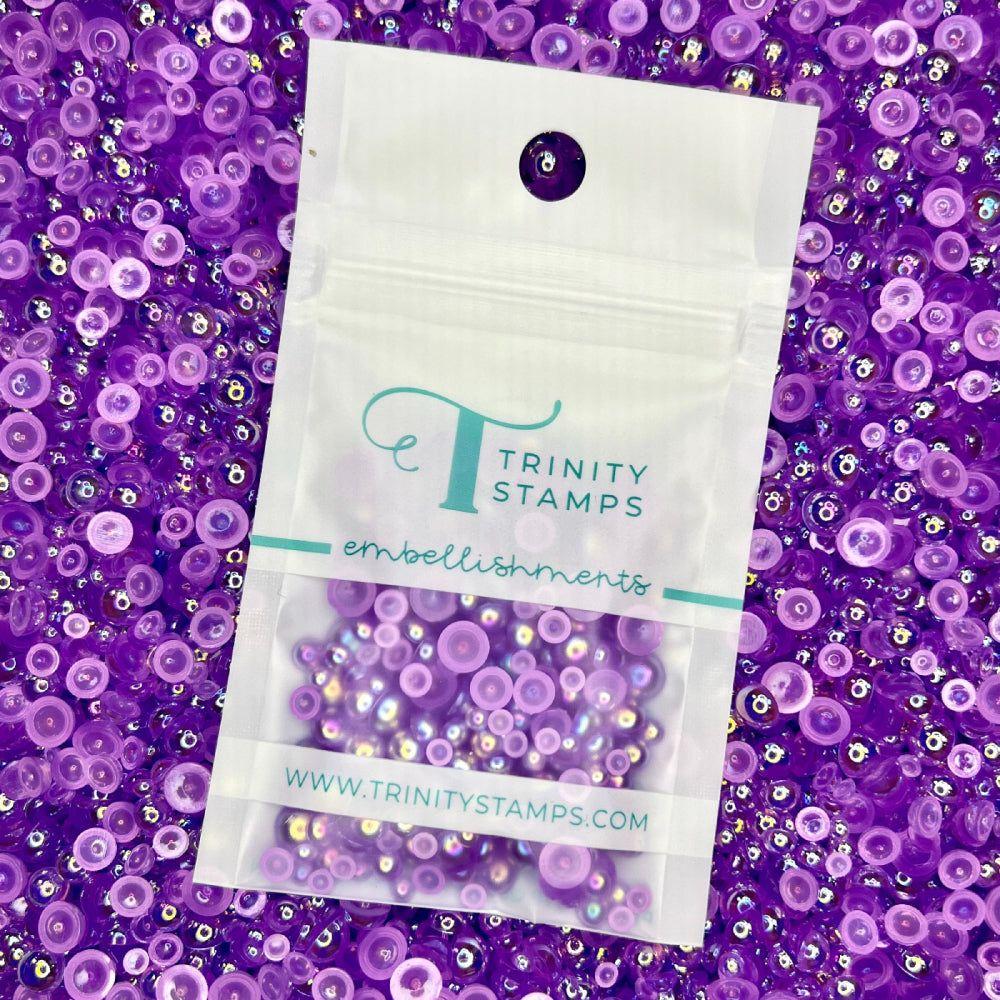 Trinity Stamps Concord Grape Bubbles Embellishment Mix emb-0069 in zip bag