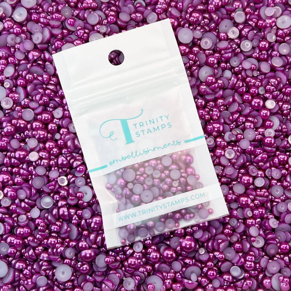 Trinity Stamps Boysenberry Baubles Embellishment Mix emb-0093 in zip top bag