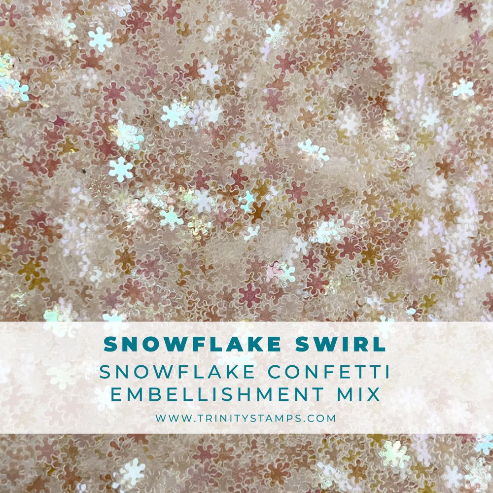 Trinity Stamps Snowflake Swirl Confetti Embellishment Mix emb-0099