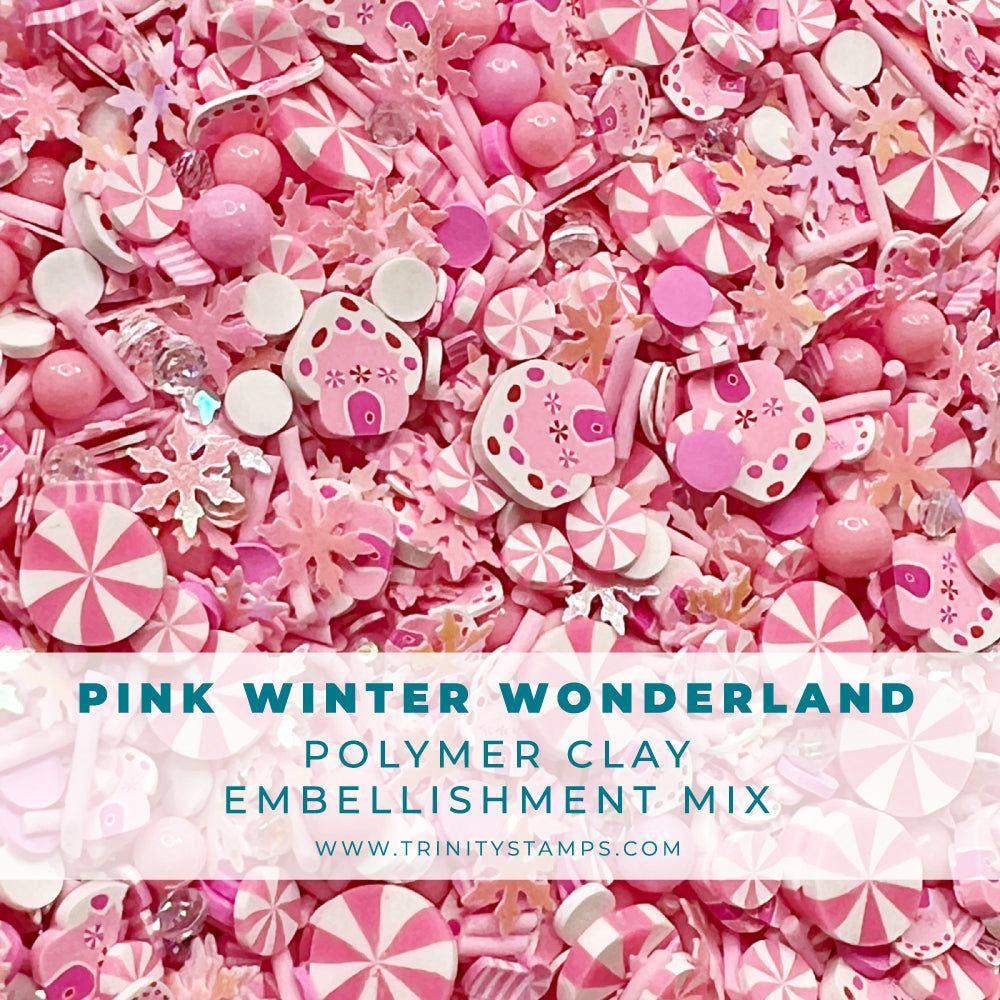 Trinity Stamps Pink Winter Wonderland Shaker Embellishment Mix emb-0102