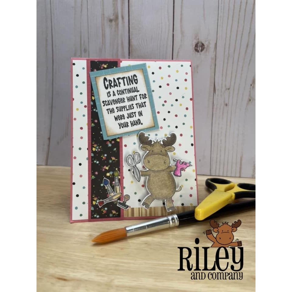 Riley and Company Funny Bones Scavenger Hunt Cling Rubber Stamp rwd-1154 Scissors