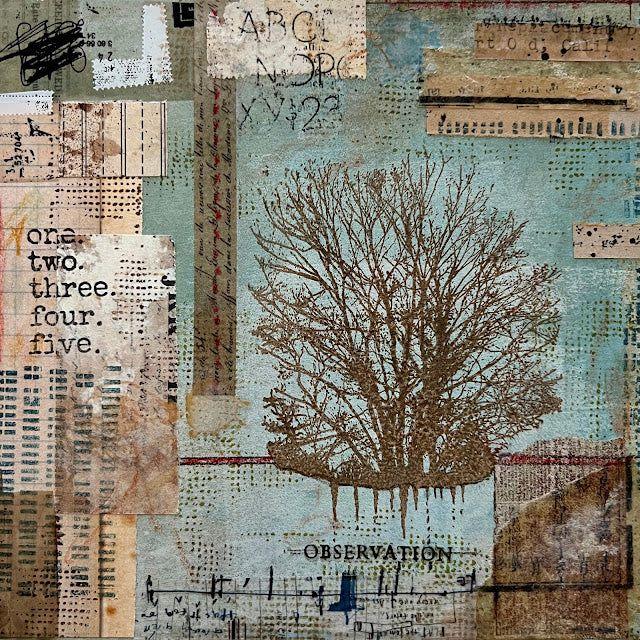 Paper Artsy Eclectica3 Seth Apter Cling Stamps esa39 tree