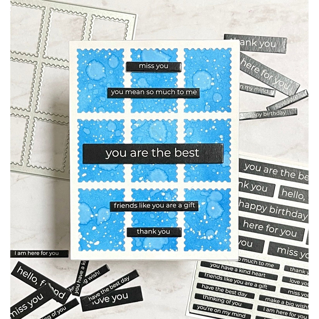 Simon Says Stamp EZ Strips Rectangles Wafer Dies 1212sdc DieCember Friend Card | color-code:ALT01