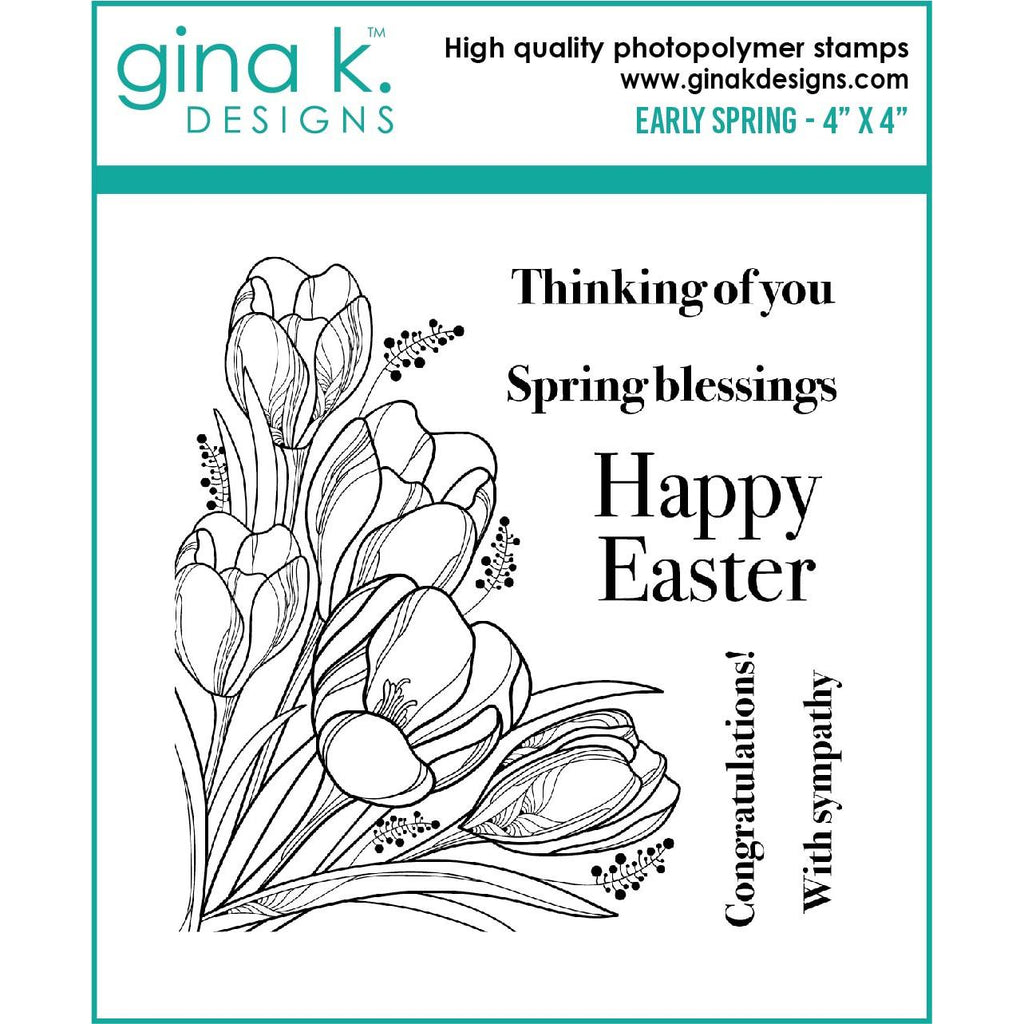 Gina K Designs Early Spring Clear Stamps gkd163