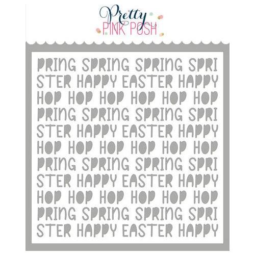 Pretty Pink Posh Easter Words Stencil