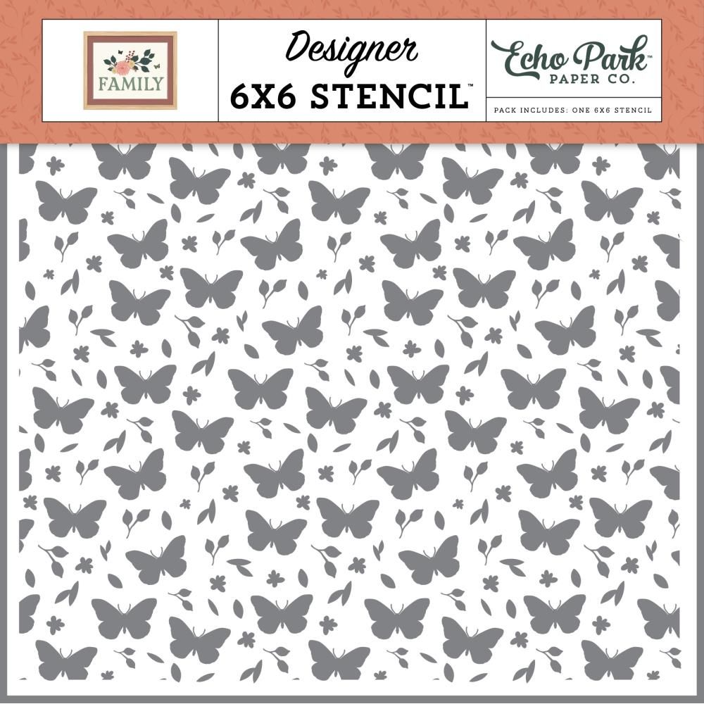 Echo Park Butterflies And Stems Stencil fam403033