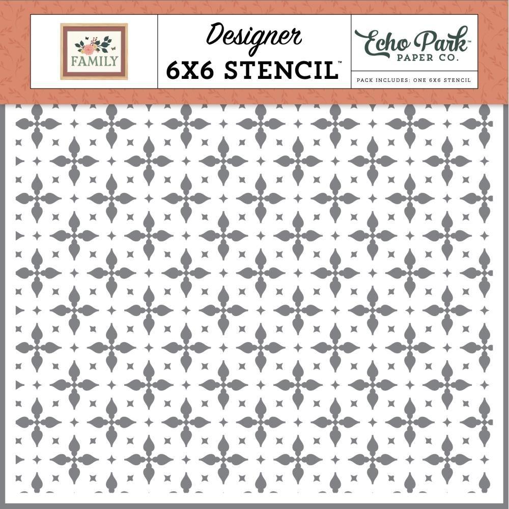 Echo Park Geometric Flower Stencil fam403034