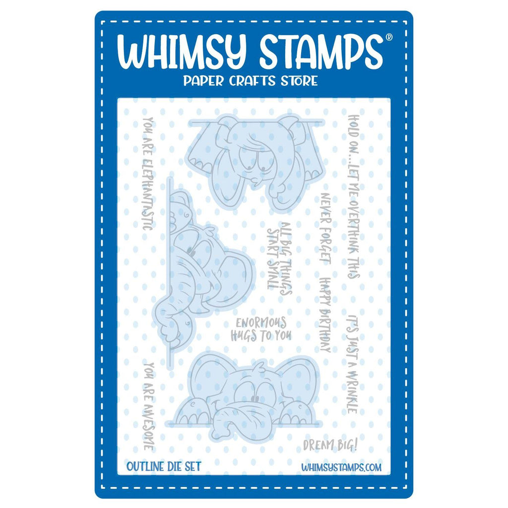 Whimsy Stamps Elephantastic Outline Dies wsd313b