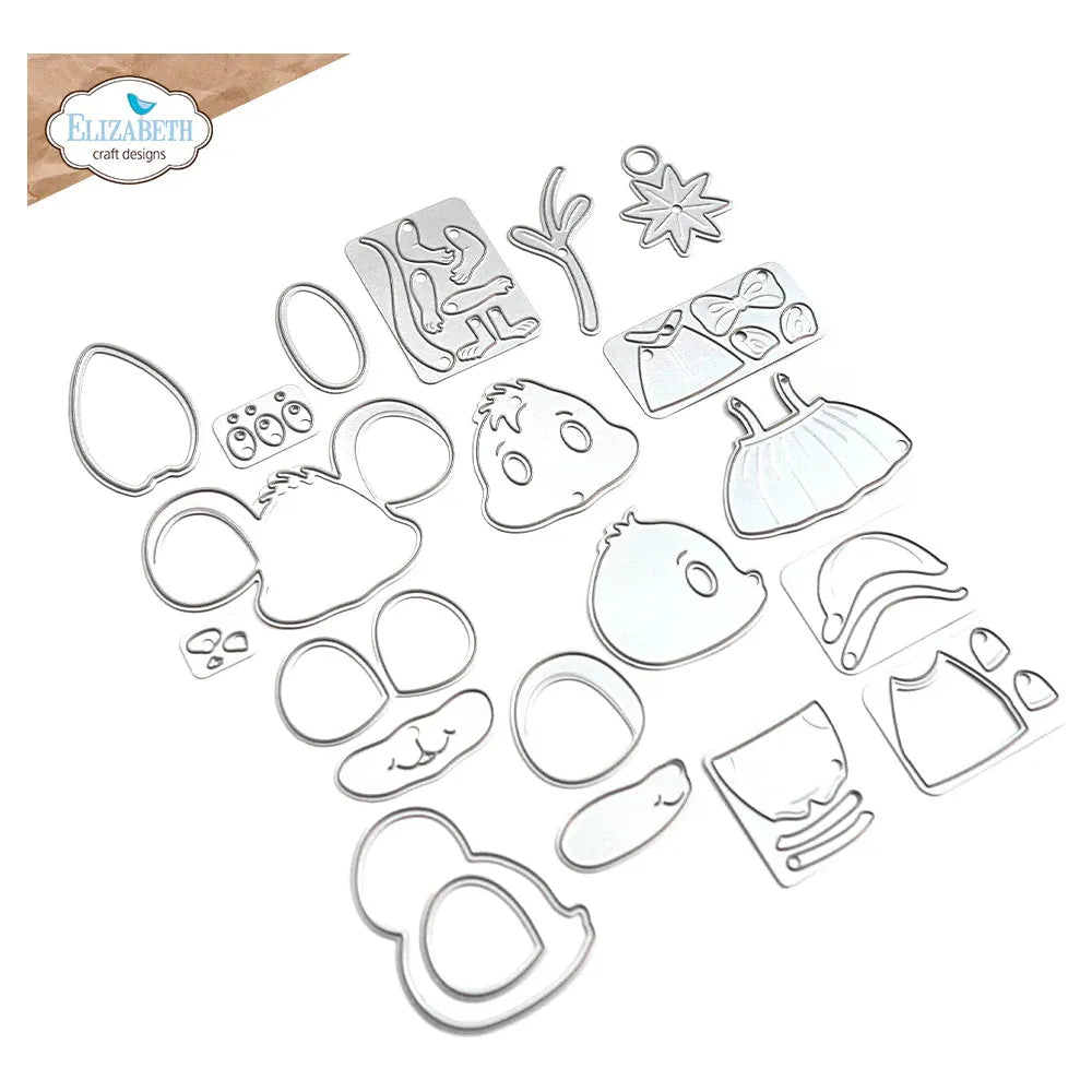 Elizabeth Craft Designs Little Mouse Dies 2204 pieces