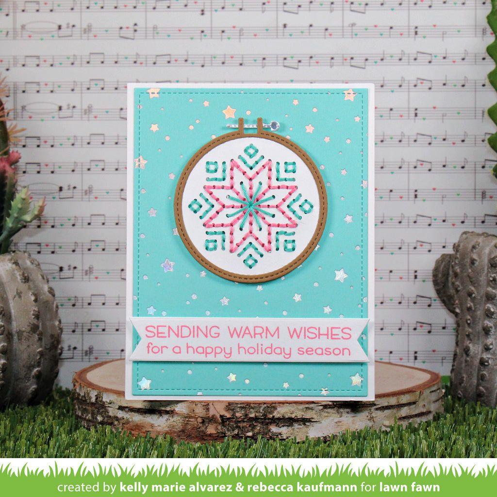 Lawn Fawn Embroidery Hoop Snowflake Add-on Die lf3260 Warm Wishes