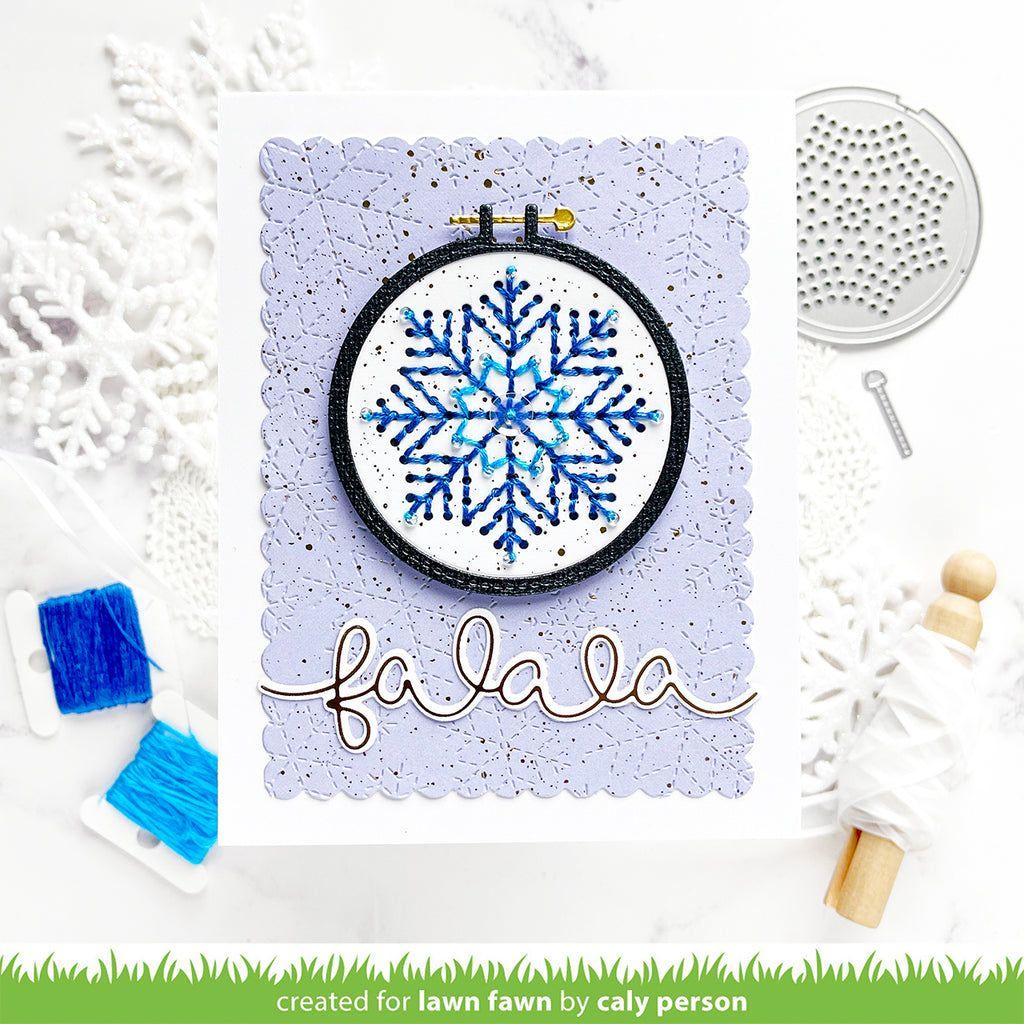 Lawn Fawn Embroidery Hoop Snowflake Add-on Die lf3260 Fa La La