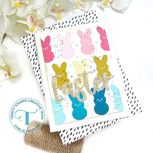 Trinity Stamps Peep Show Die Set tmd-c228 Colorful Easter Bunny Card | color-code:ALT02