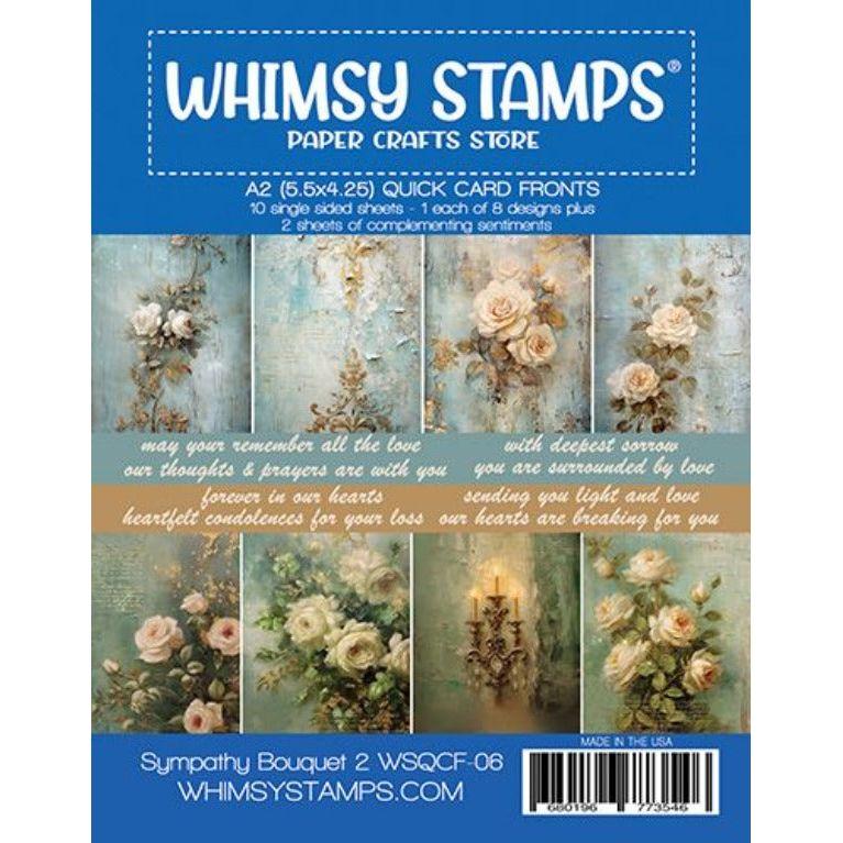 Whimsy Stamps Quick Card Fronts A2 Sympathy Bouquet 2 wsqcf-06