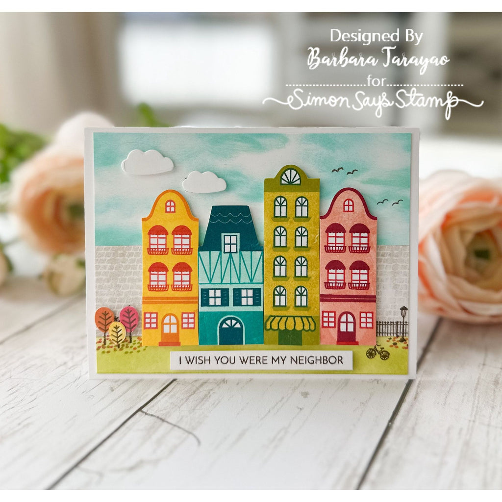 Simon Says Stamps And Dies European Street Background Smitten Friend Card