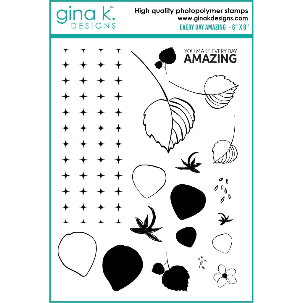 Gina K Designs Every Day Amazing Clear Stamps lh40