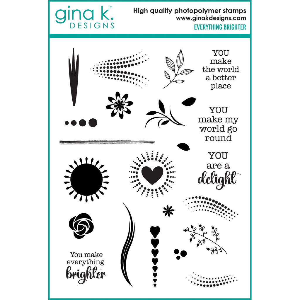 Gina K Designs Everything Brighter Clear Stamps gkd233