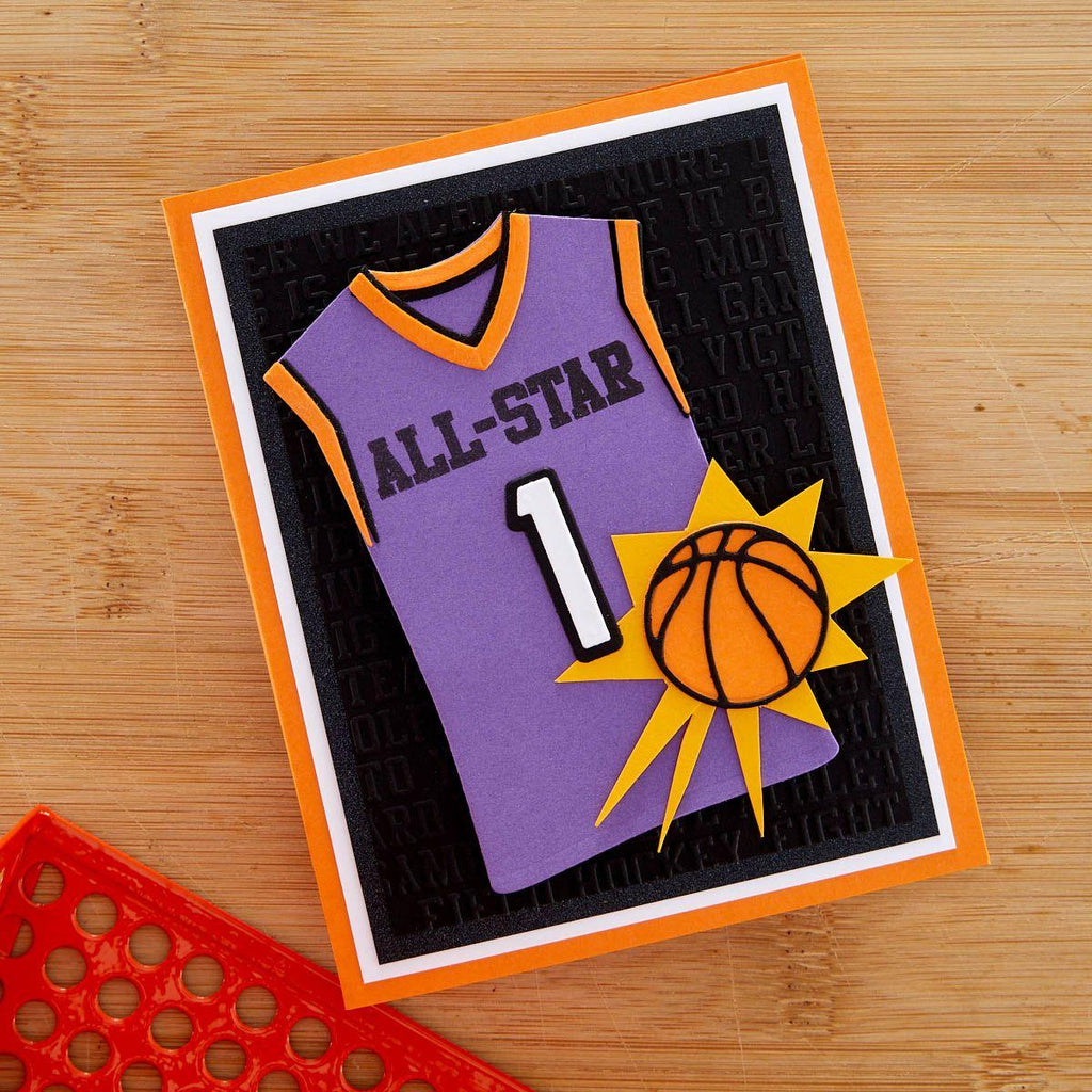 s4-1294 Spellbinders Athletic Apparel Etched Dies basketball