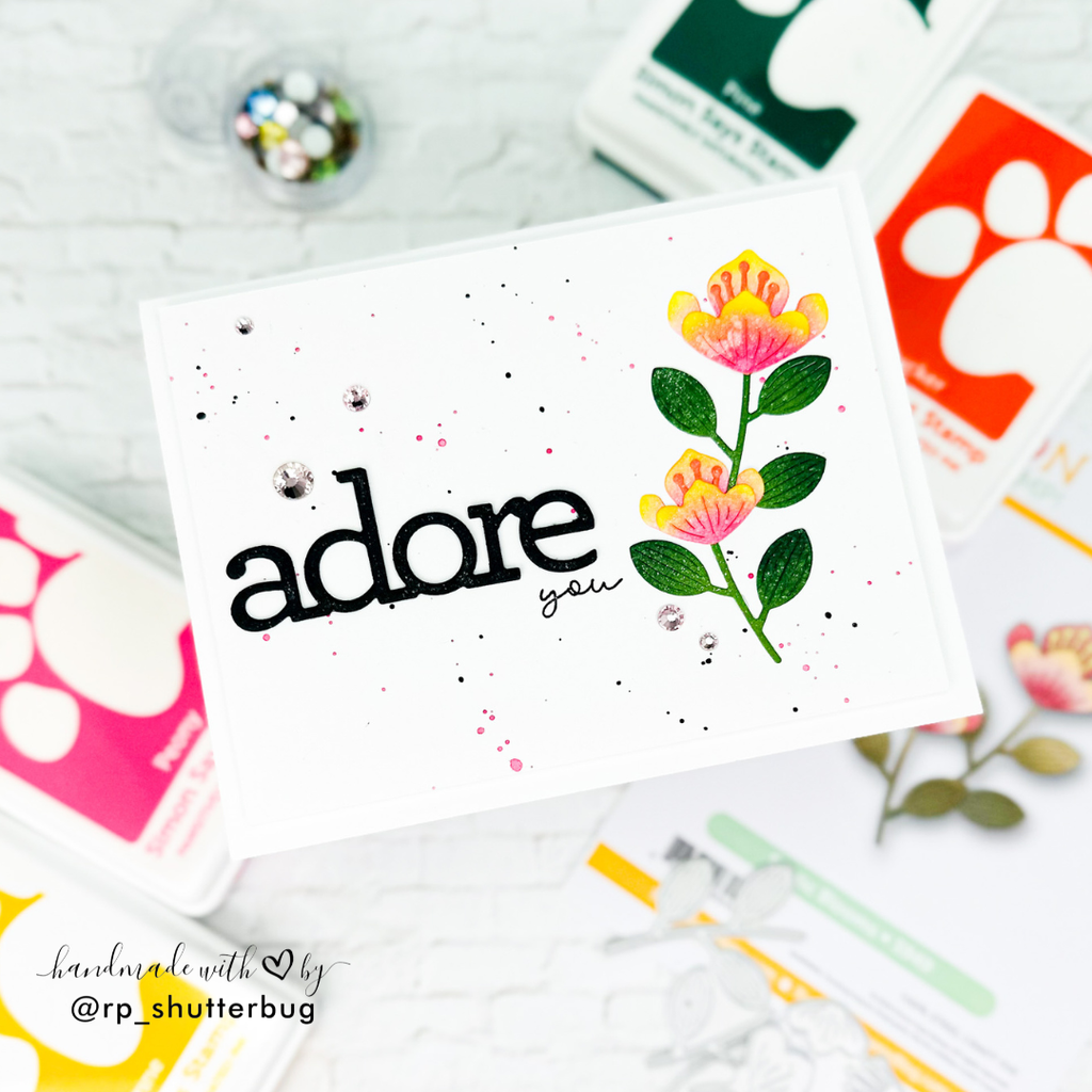 Simon Says Stamp Exotic Blooms Wafer Dies s949 To Love Adore You Card | color-code:ALT08