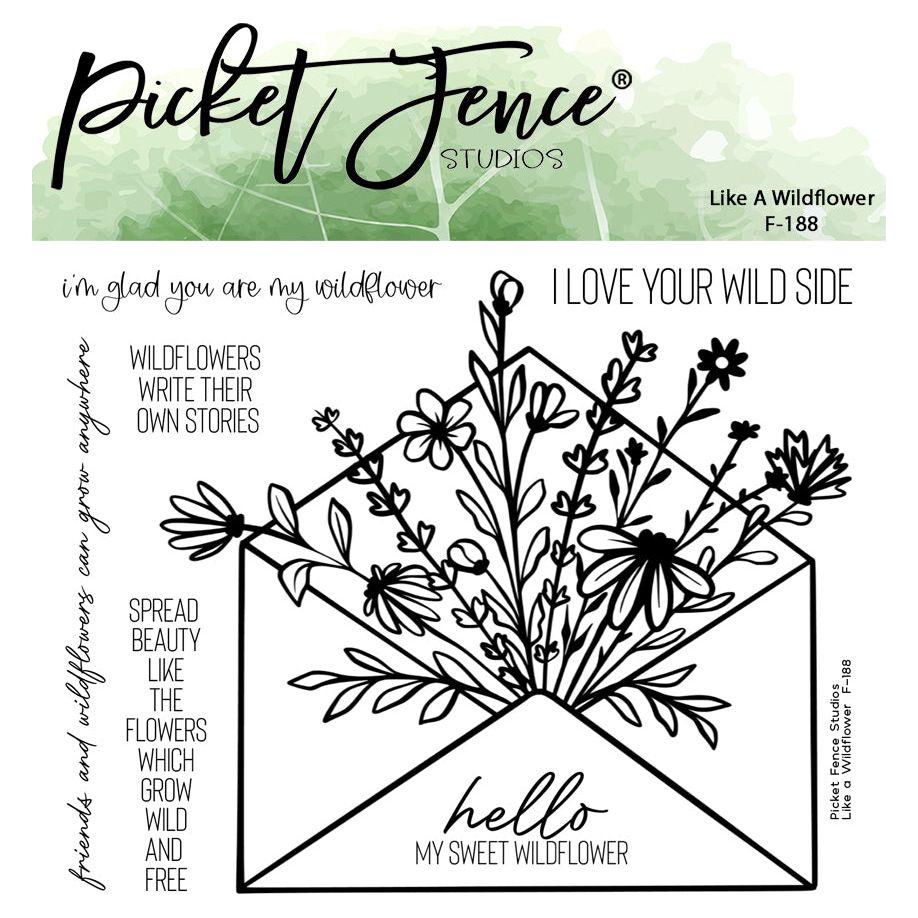 Picket Fence Studios Like a Wildflower Clear Stamps f-188