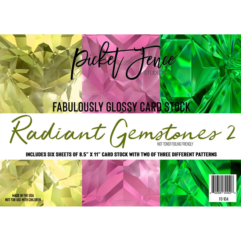 Picket Fence Studios Glossy Card Stock Radiant Gemstones 2 fg-104