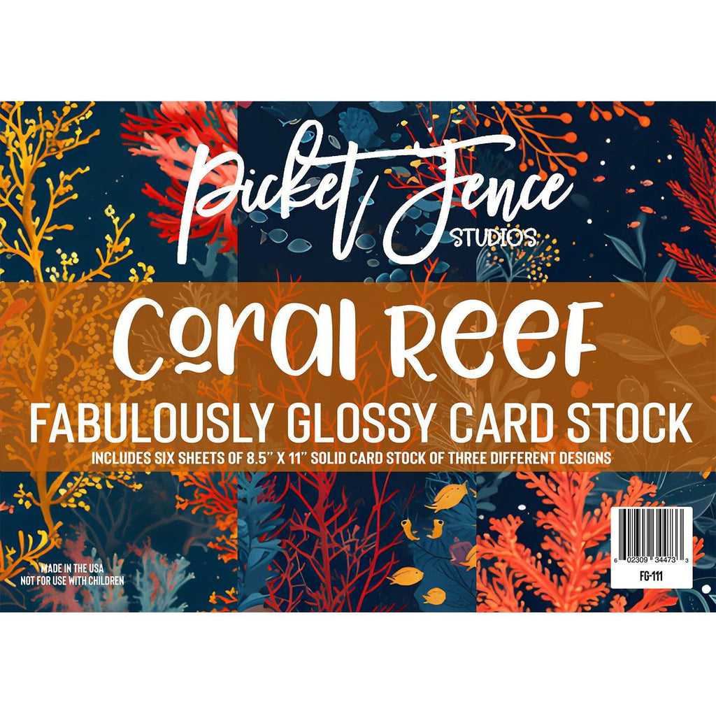 Picket Fence Studios Fabulously Glossy Card Stock Coral Reef fg-111