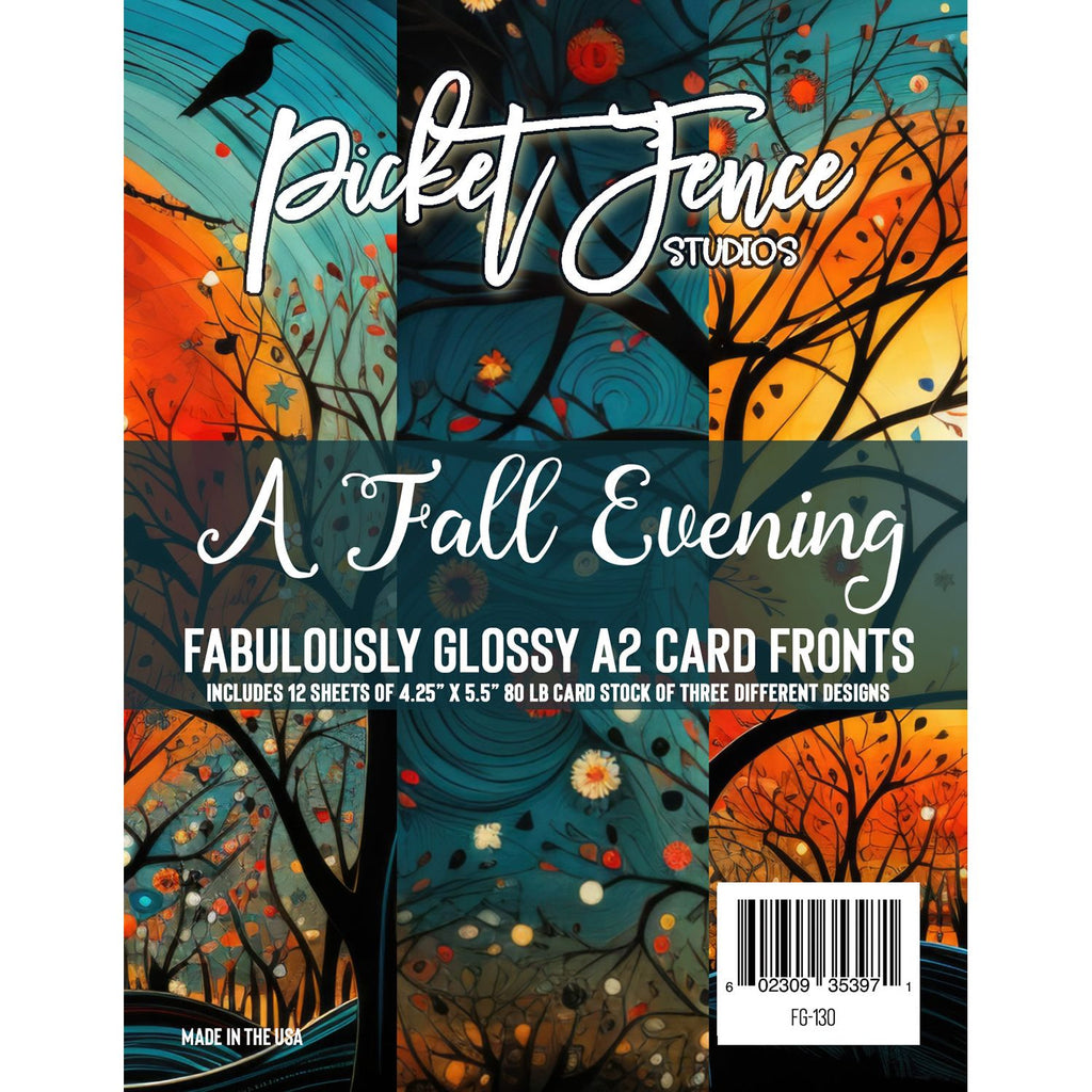 Picket Fence Studios Glossy A2 Card Fronts A Fall Evening fg-130