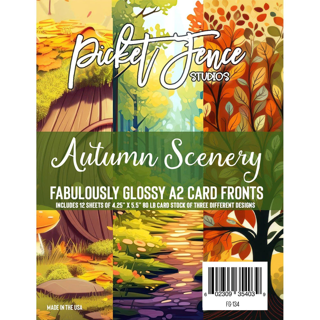 Picket Fence Studios Glossy A2 Card Fronts Autumn Scenery fg-134