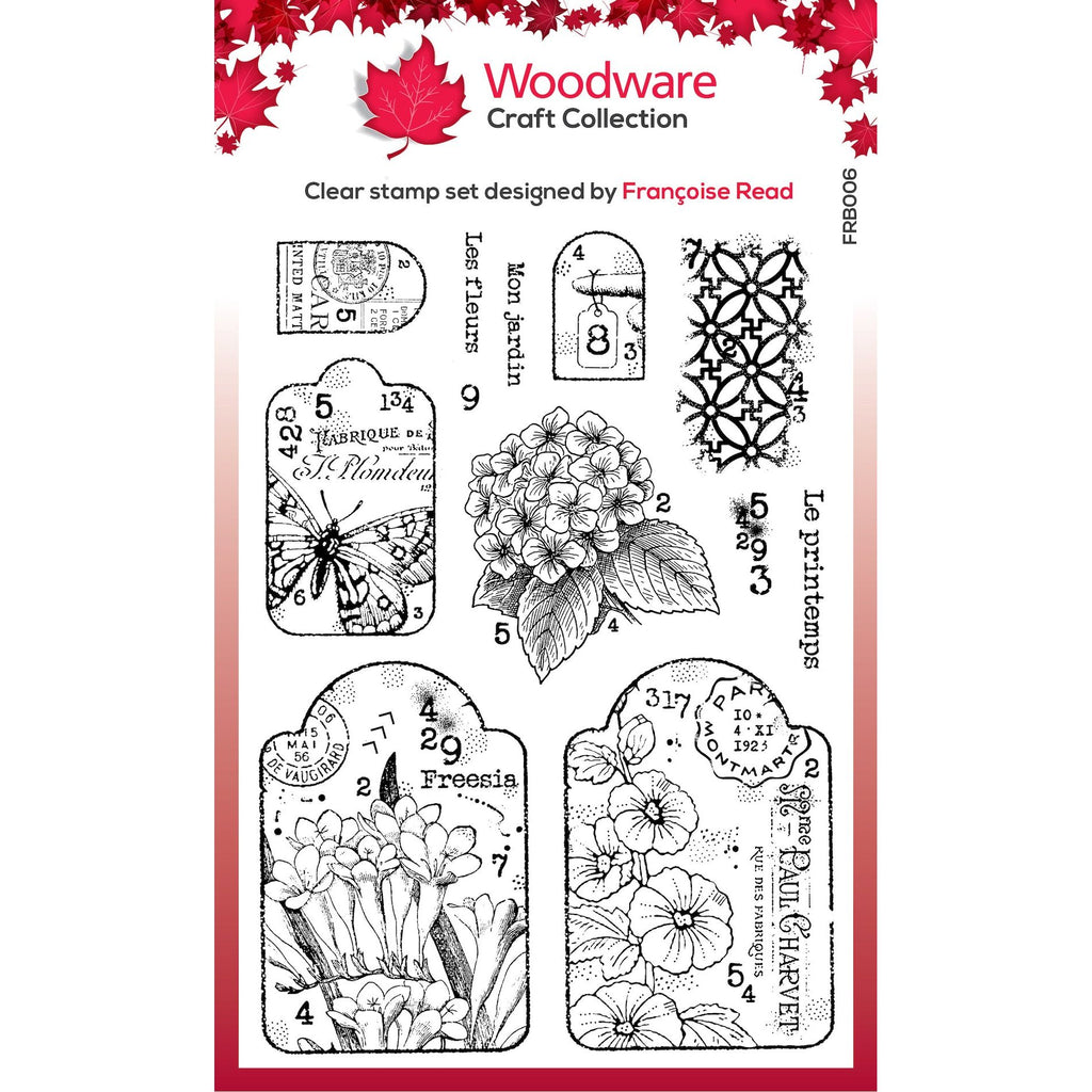 Woodware Craft Collection Garden Tags Clear Stamps frb006