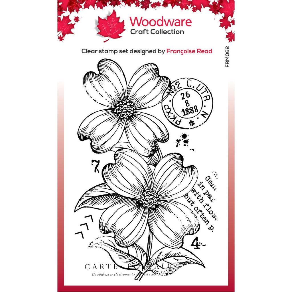 Woodware Craft Collection Dogwood Flowers Clear Stamp frm062