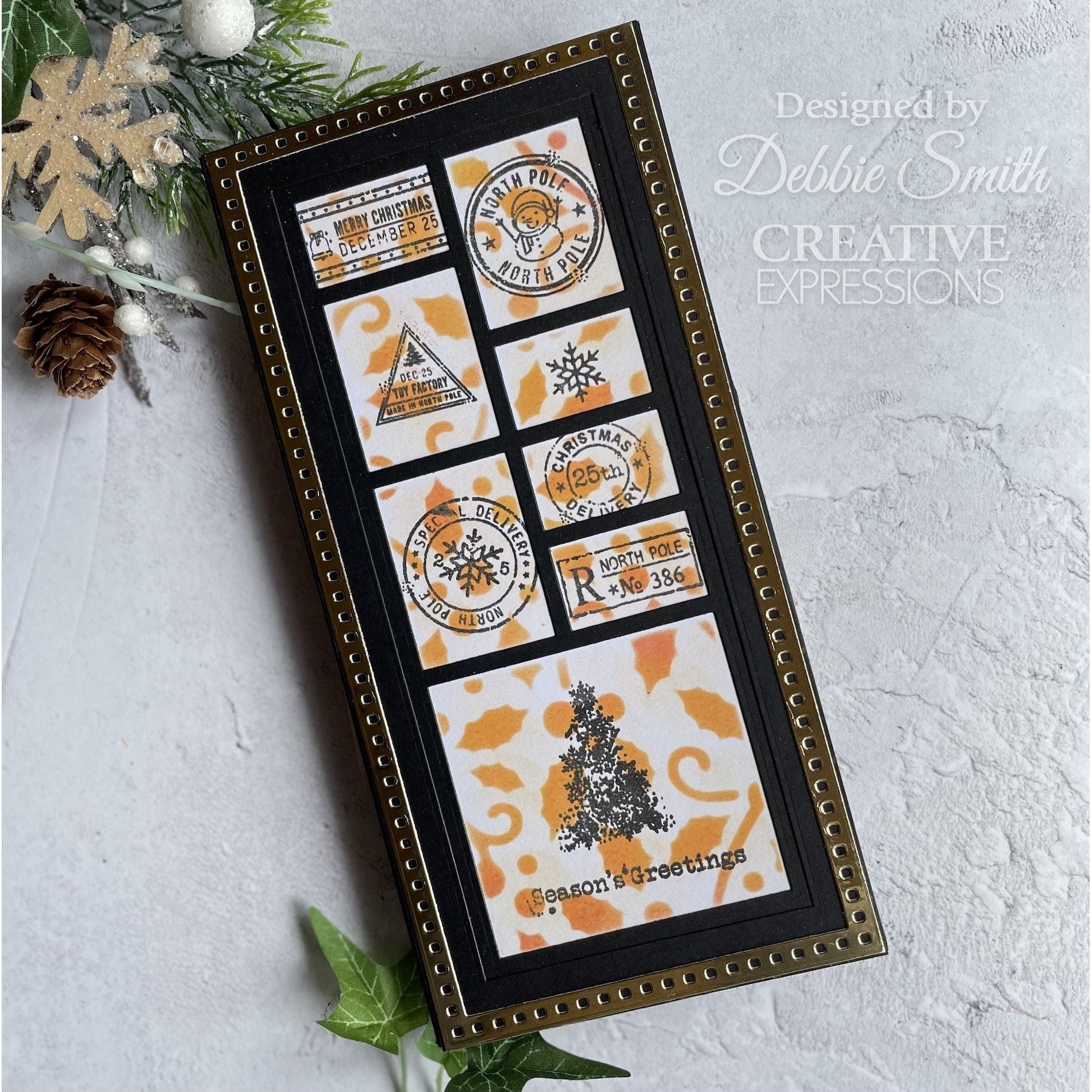 Woodware 4x6 Clear Stamps: Christmas Old Labels (FRS1018)