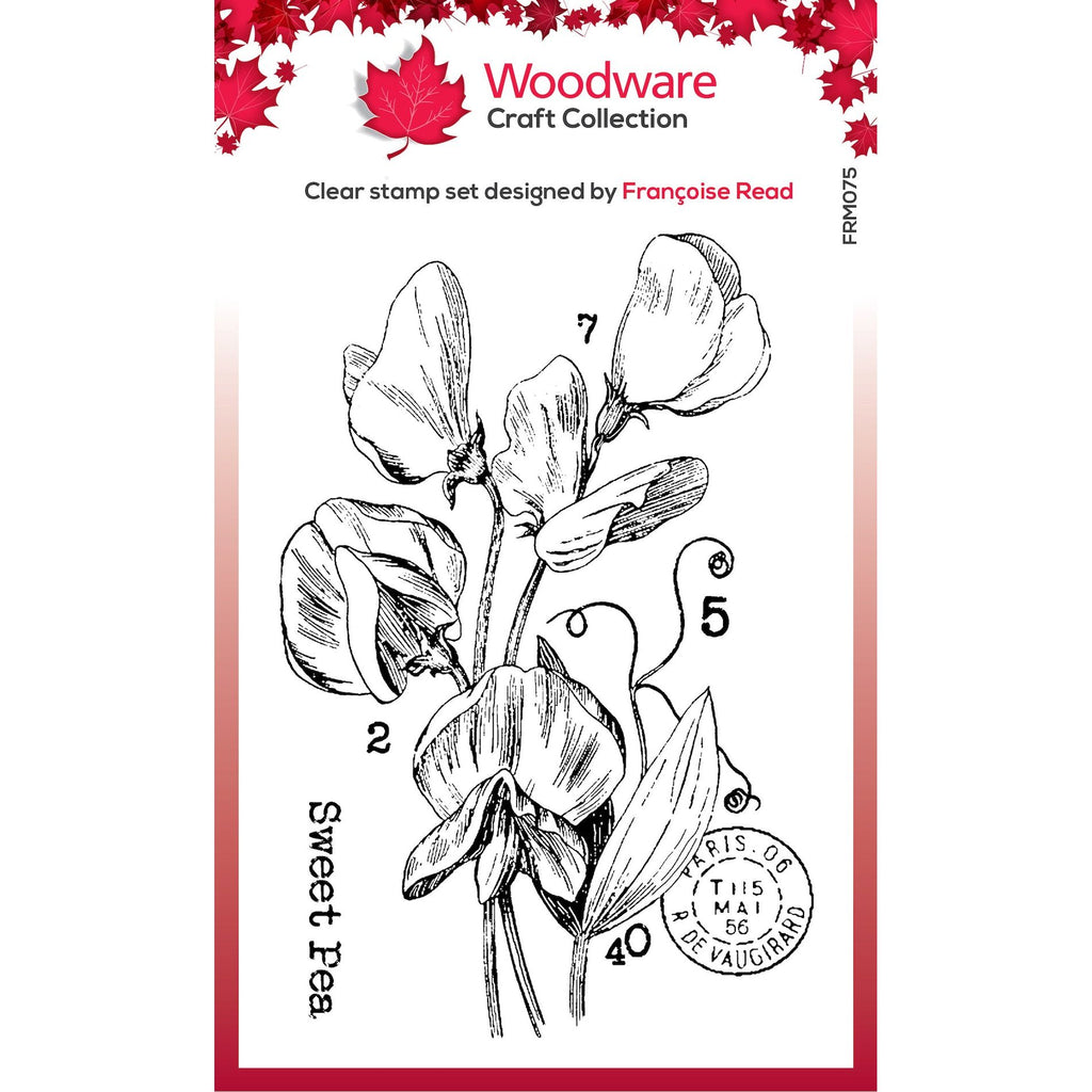 Woodware Craft Collection Sweet Pea Clear Stamps frm075