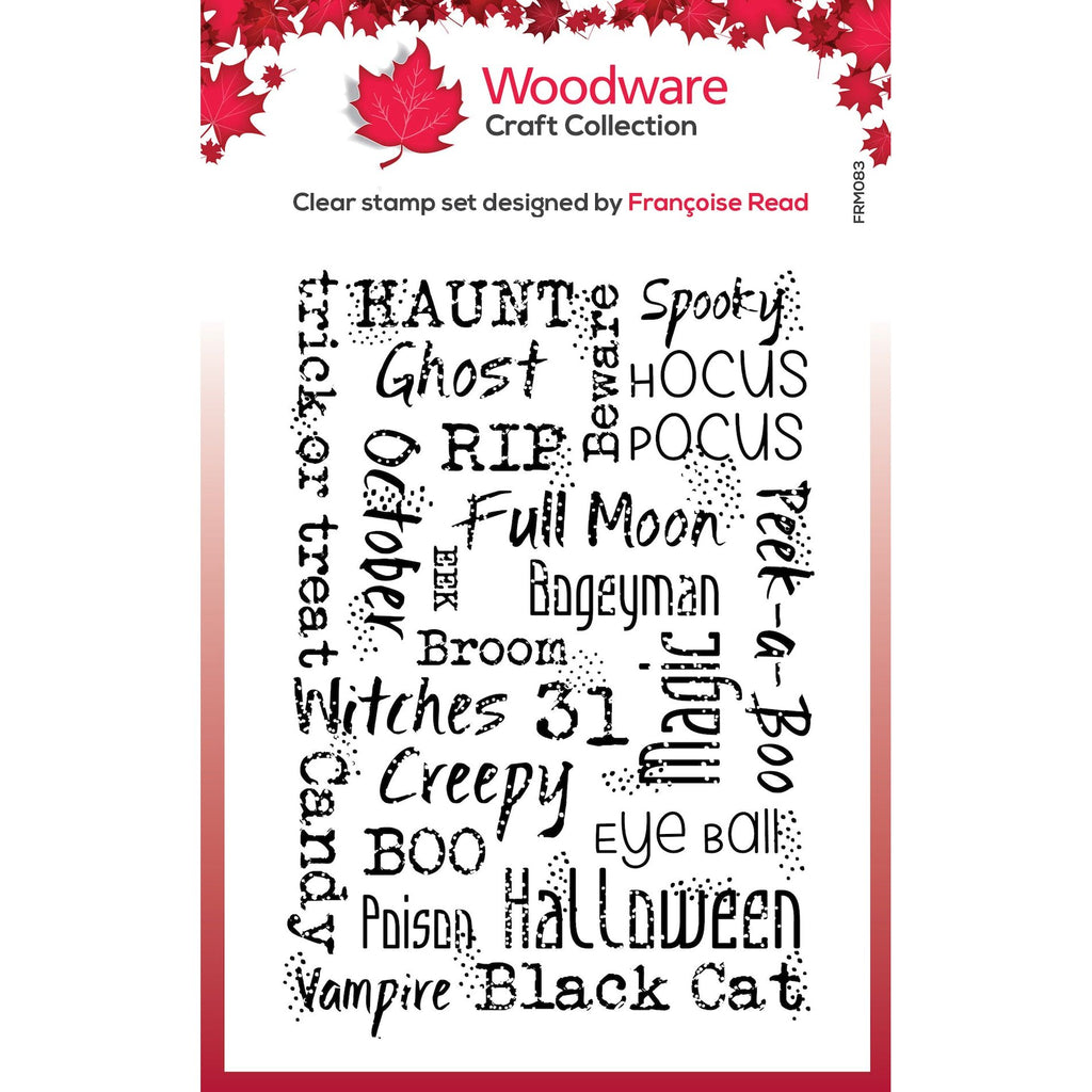 Woodware Craft Collection Mini Halloween Background Clear Stamp frm083