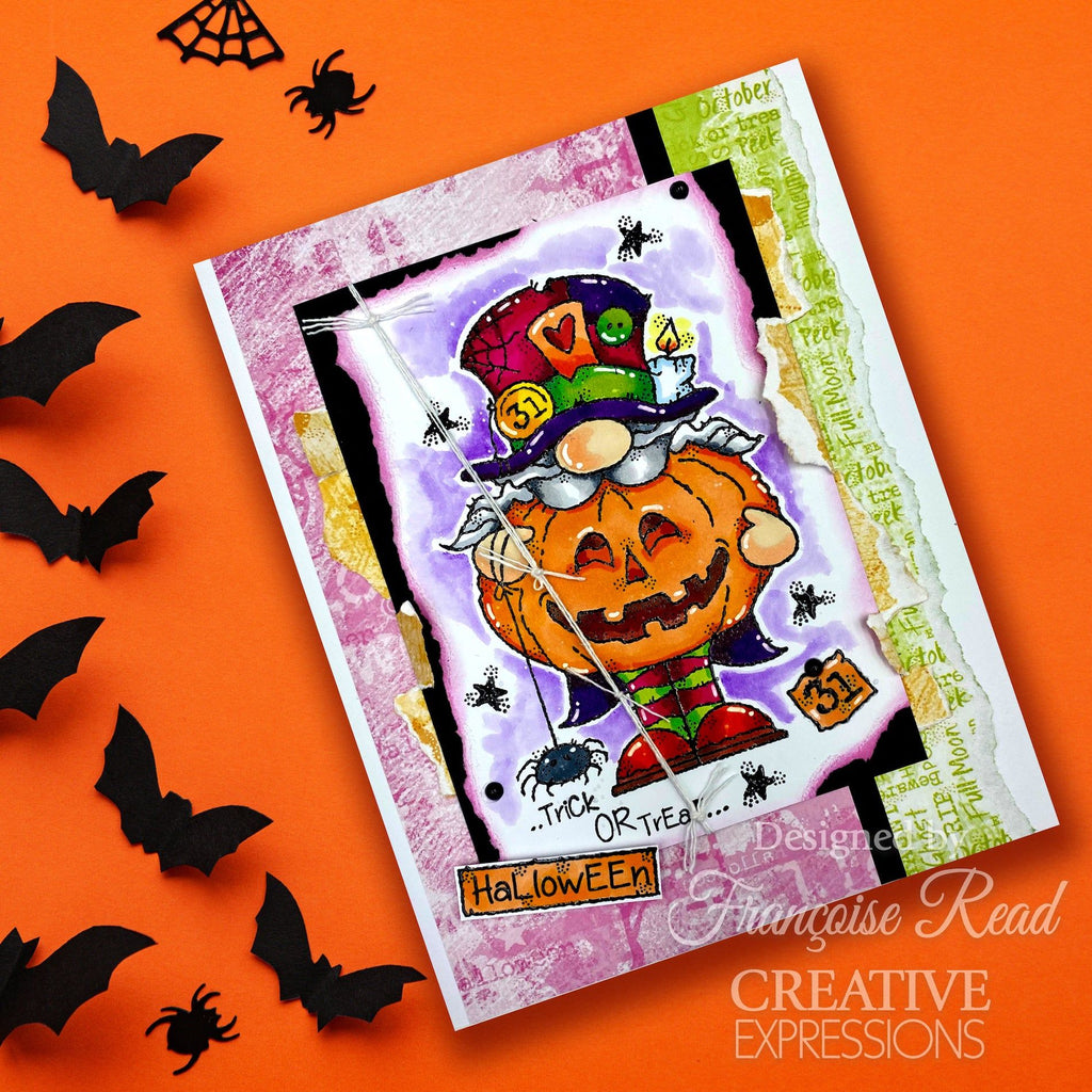 Woodware Craft Collection Halloween 8x8 Paper frpp008 pumpkin