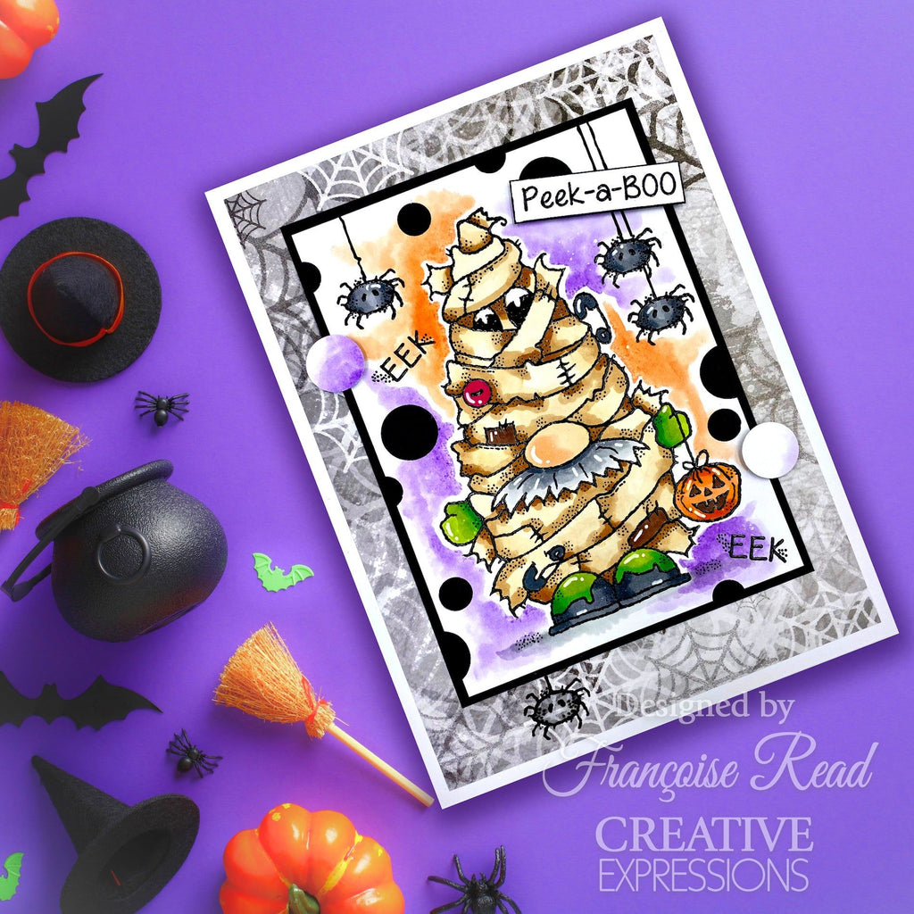 Woodware Craft Collection Halloween 8x8 Paper frpp008 mummy