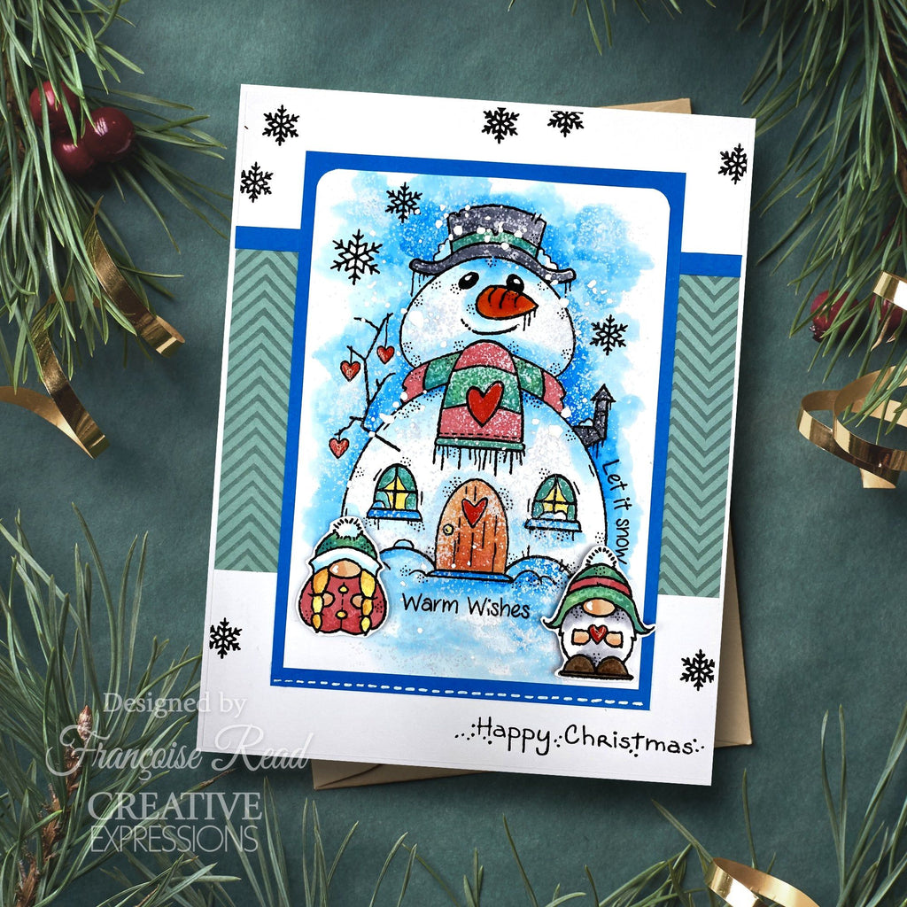 Woodware Craft Collection Snow Gnomes Clear Stamps frs1006