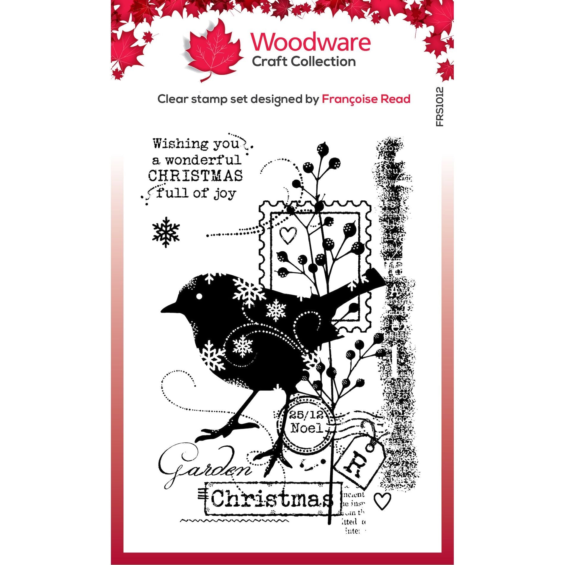 Woodware 4x6 Clear Stamps: Christmas Old Labels (FRS1018)