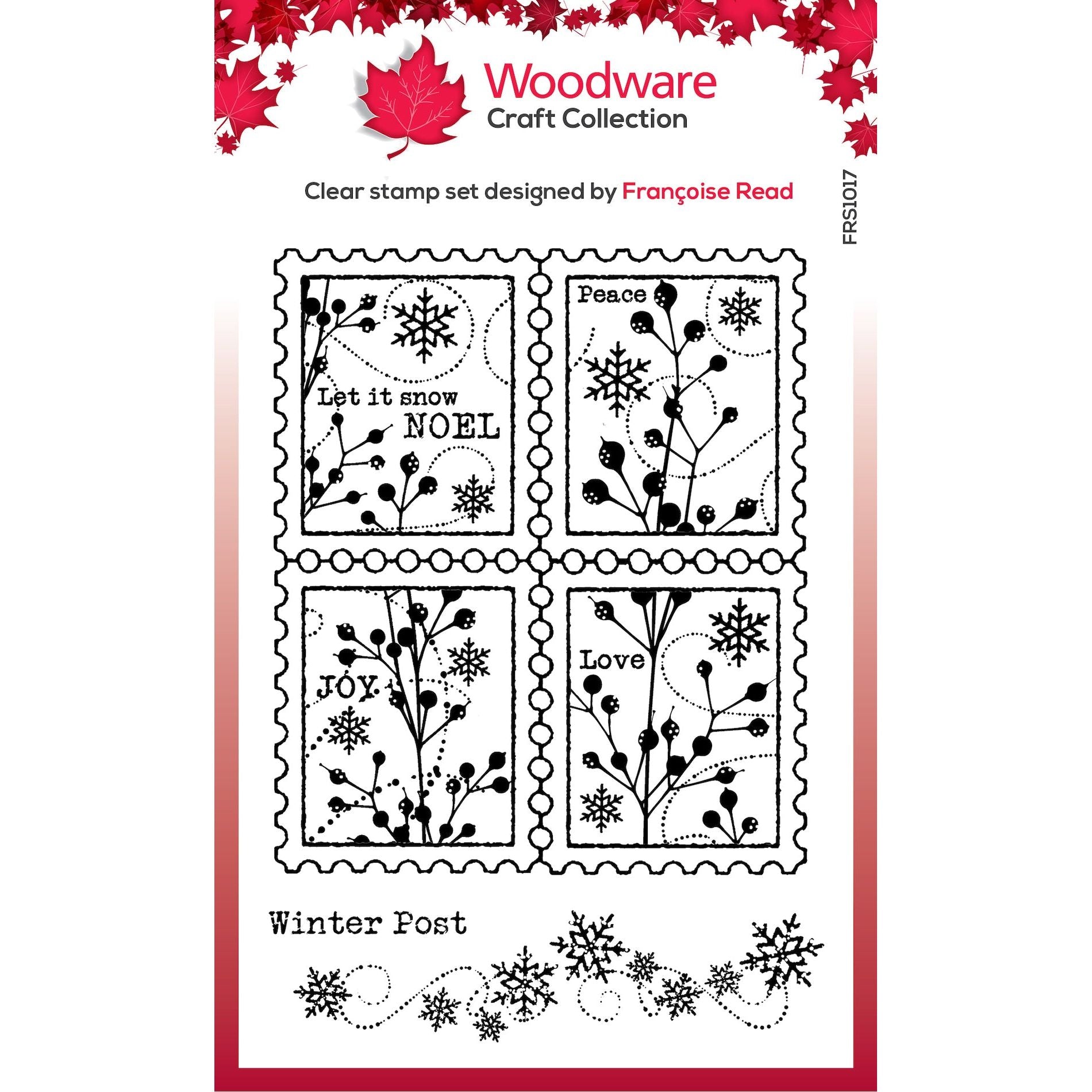 Woodware 4x6 Clear Stamps: Christmas Old Labels (FRS1018)