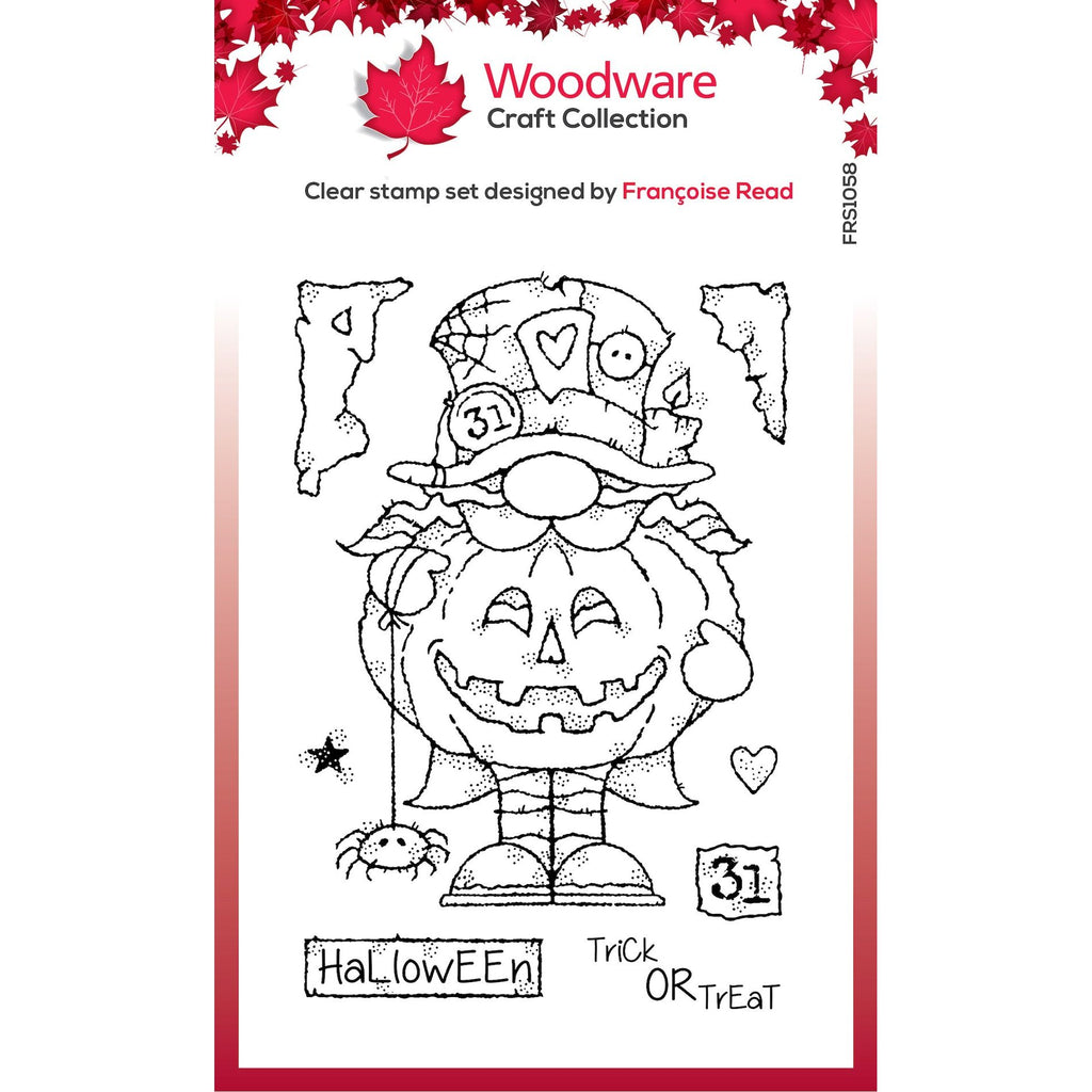 Woodware Craft Collection Mad Hatter Gnome Clear Stamps frs1058