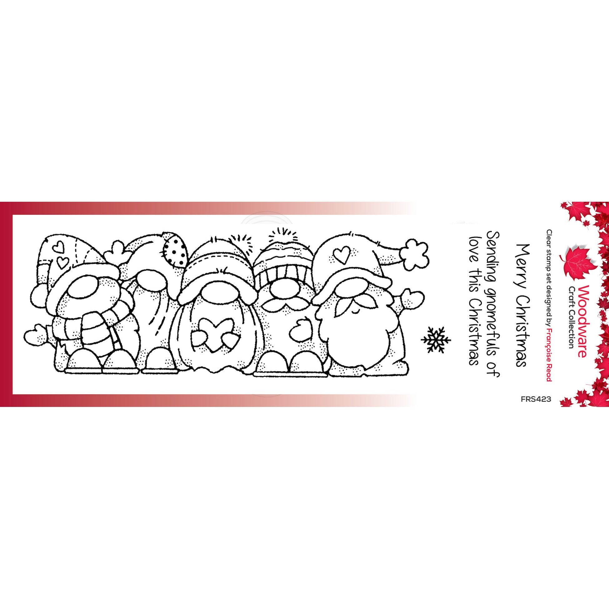 Woodware 4x6 Clear Stamps: Christmas Old Labels (FRS1018)