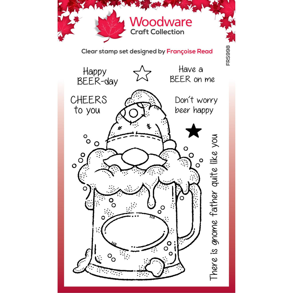 Woodware Craft Collection Beer Gnomes Clear Stamps frs998